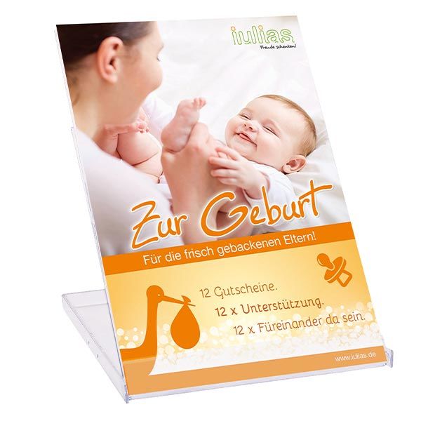 Gutscheinbox "Zur Geburt!" - 12 Geschenkgutscheine zur Geburt für die Eltern 1 Geschenke zur Geburt - Gutscheinbox