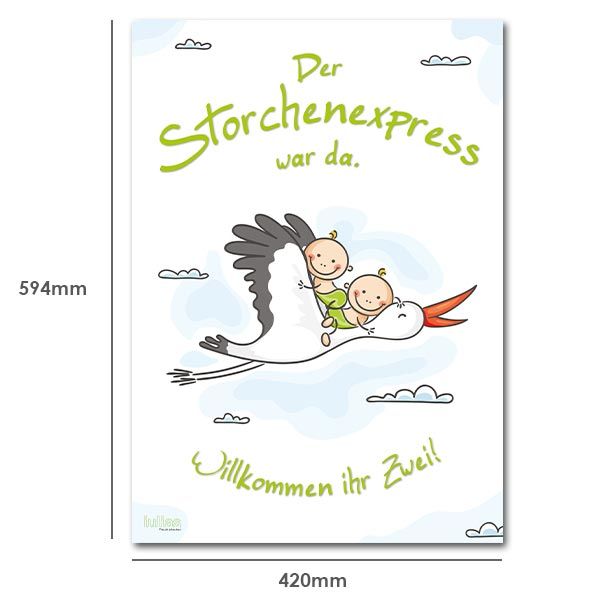 Willkommen Baby - Poster DIN A2 - Für Junge, Mädchen oder Zwillinge 5 Willkommen Baby - Poster DIN A2 - Für Junge, Mädchen oder Zwillinge – Bild 5