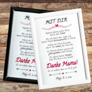 Danke Mama! Bild personalisiert mit Deinem Namen 20 Danke Mama Bild personalisiert mit Deinem Namen GEschenk Mama Weihnachten Geburtstag