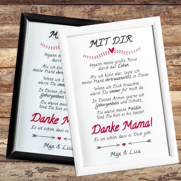 Danke Mama! Bild personalisiert mit Deinem Namen 10 Danke Mama Bild personalisiert mit Deinem Namen GEschenk Mama Weihnachten Geburtstag